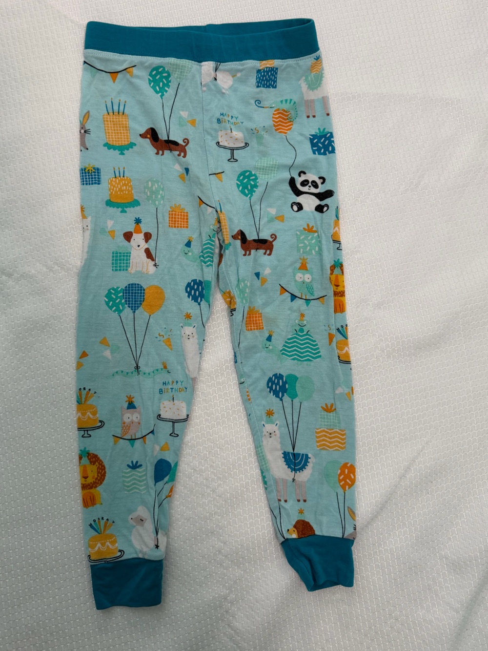 Little Sleepies Blue Party Animals Two Piece Pajama Set 12-18 Months - Picture 9 of 9